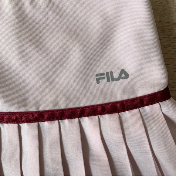 Fila skirt Pink Tennis 🎾 Pleated Skirt Mini Skirt Satin Buttons Feminine 4 S - Picture 9 of 10